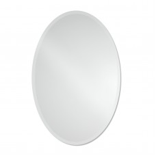 The Better Bevel Frameless Oval Beveled Wall Mirror   